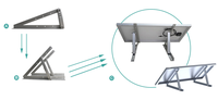 Yuens OEM Portable extérieur PV Structure bricolage montage solaire Triangle support d'inclinaison sol 22 pouces 28 pouces 41 pouces 45 pouces