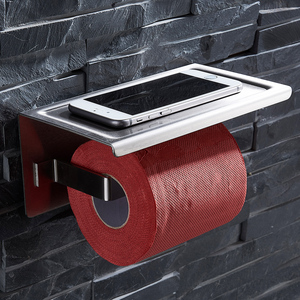 Accesorios <span class=keywords><strong>de</strong></span> <span class=keywords><strong>Baño</strong></span> Modernos, <span class=keywords><strong>Portarrollos</strong></span> <span class=keywords><strong>de</strong></span> Papel Higiénico con Estante <span class=keywords><strong>y</strong></span> Soporte para Teléfono Móvil, Autoadhesivo, <span class=keywords><strong>de</strong></span> Metal, para Montar en la Pared - Product Image 1