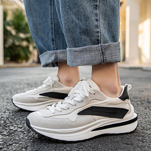 أحذية رياضية كلاسيكية مخصصة للرجال، تصنيع أحذية عالية الجودة، أحذية رياضية منخفضة القطع ذات نعل مريح وقابل للتنفس من الألياف الدقيقة - Product Image 2