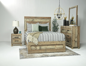 Chêne Vietnam Chambre Meubles Français Usage Domestique En Chêne Massif Bois 4 Tiroir Poitrine Chambre Ensemble Vietnam Rustique Bois Récupéré - Product Image 2