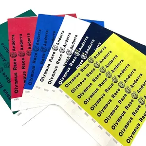 Recyclable 5 Color Variety Pack Tyvek Wristbands For Events Printable Paper Wristbands Tyvek Wristband Printable