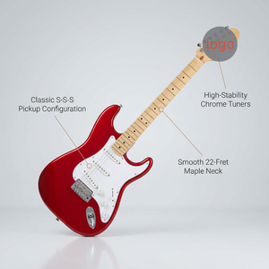<span class=keywords><strong>Guitare</strong></span> électrique Swift Horse Classic S-S-S, 22 frettes, corps en bois <span class=keywords><strong>de</strong></span> Paulownia, finition brillante, à visser, <span class=keywords><strong>guitare</strong></span> professionnelle pour débutants - Product Image 4