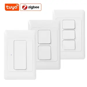 Controle remoto móvel Austrália ZigBee sem Neutro sem Capacitor Zigbee botão de parede inteligente interruptor de luz para ligar/desligar