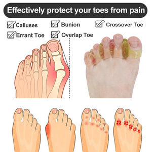 Plantillas ortopédicas cómodas personalizadas SEBS, separador de <span class=keywords><strong>dedos</strong></span> de pie transpirable para corrección de <span class=keywords><strong>dedos</strong></span>, espaciadores de juanetes y separadores de <span class=keywords><strong>dedos</strong></span> - Product Image 5