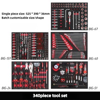 Ensemble d'outils de mécanicien professionnel de 340 pièces, douilles en acier au carbone de qualité supérieure, boîte à outils manuels, réparation automobile, entretien domestique, 10 ans