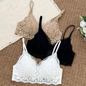 Vente en gros de chemisiers et hauts en dentelle florale pour femmes, camisoles sexy sans fil, soutiens-gorge sans manches, sous-vêtements - Product Image 5