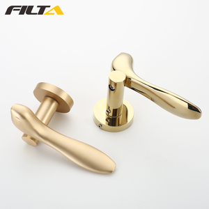 Filta Golden Maniglie delle porte di lusso interno zinco Set maniglia della <span class=keywords><strong>porta</strong></span> <span class=keywords><strong>porta</strong></span> in oro spazzolato buco della serratura maniglia della <span class=keywords><strong>porta</strong></span> - Product Image 4