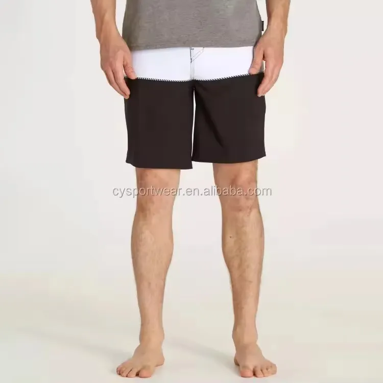 Pantalones cortos de tela elástica para hombre, diseño personalizado con tu logotipo, 4 vías