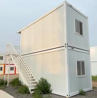 Casa Contenedor Prefabricada de Acero Moderna de Ensamblaje Rápido, 20 pies/40 pies, Panel Sándwich, Oficina Modular Portátil, Dormitorio para Trabajadores, Hotel