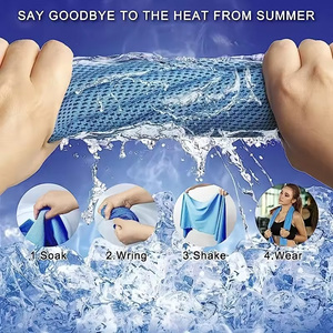 Portable Circular Silicone Wrapped Cold Towel Cooling Towel Quick Drying Polyester Fiber Towels Beach Accessories Sport Fitness - Product Image 3