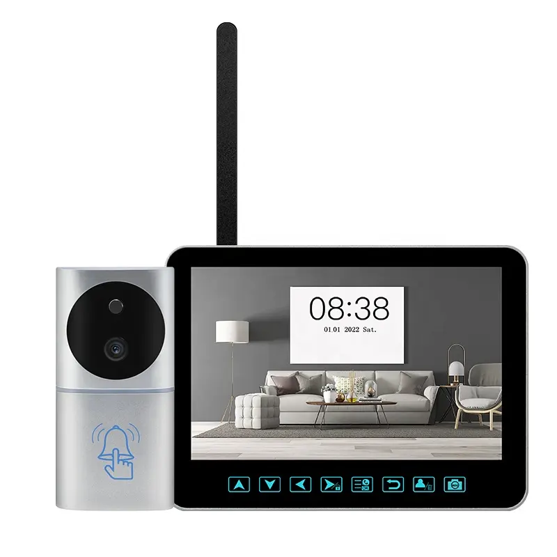 Home Security Kamerasystem Drahtlose Nachtsicht-Tür-Viewer-Kamera 1080P HD mit Akku Drahtlose Video-Türklingel mit Kamera