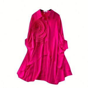 Vestido Maxi de Otoño Tejido, Transpirable, Ecológico, Lavable, con Cuello en V, Asimétrico, Línea A, para Mujer, Estilo Imperio, Rojo, Negro, Amarillo, Blanco - Product Image 5