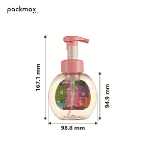 300ml PET Foam Pump Sprayer Bottle (Cylinder Shape) for Hand Soap Facial Mousse & Child <b>Shower</b> Gel-Wholesale - Product Image 3