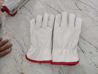 Guantes de conducción de cuero de cabra de grano completo Guantes de trabajo de seguridad Premium duraderos para uso industrial, de construcción y al aire libre