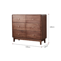 Meilleure Vente Courante : Commode Moderne Zhenzhimei à 6 Tiroirs en Bois Massif, Durable, Écologique, à Poser au Sol, Idéale pour Chambre à Coucher, Personnalisable