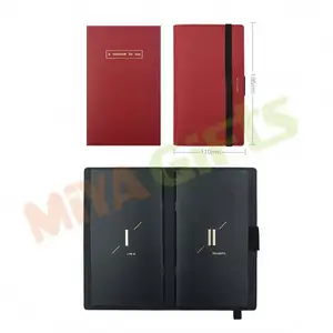 Penutup notebook TN kulit imitasi kustom sampul buku catatan tersedia untuk siswa perempuan ukuran standar reguler dengan penutup elastis