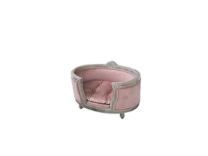 Rosa Samt Langlebiges Waschbares Abnehmbares Katzen- & Hundebett mit Modernem Klassischem Design für Haustiere - Product Image 4