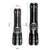 Linterna Led táctica de altos lúmenes, recargable de largo alcance, impermeable, para Hotel, emergencia, exterior, Usb C, Banco de energía, linterna