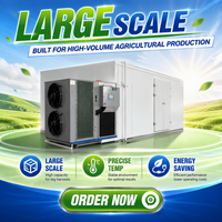 Hallo Rivier 15-100M ³ Industriële Voedseldroogmachine Warmtepomp Fruitdroger Met Hoge Capaciteit Bloementhee Motor Plc