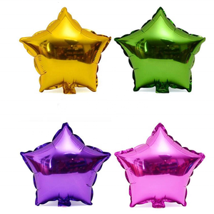 Suministros de fiesta de cumpleaños de papel de aluminio personalizado al por mayor estrella colorida precio barato envío gratis globo de papel de aluminio - Product Image 4