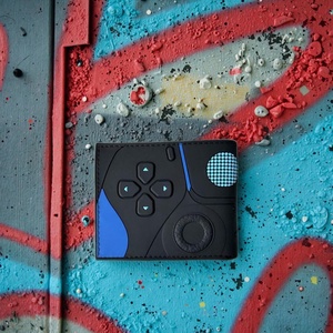 For Retro Game Controller Open Closure Nylon Lining Portable Short Wallet Console Button Bifold Billfold Gift with Zipper - Product Image 4