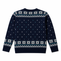 Pull en tricot doux et respirant pour homme, personnalisé ODM/OEM, avec motif flocon de neige, cœur et renne, idéal pour Noël, avec logo frontal