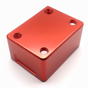 Boîtier électronique en tôle d'aluminium anodisé rouge sur mesure, boîtier d'alimentation, fabrication OEM, vente en gros - Product Image 4