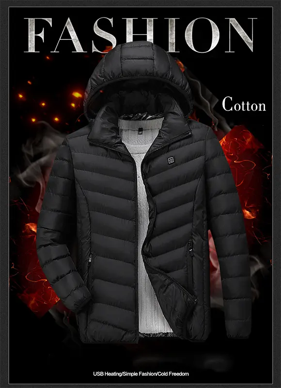 OEM OED nuova giacca di riscaldamento elettrico leggero da esterno con imbottitura riscaldata giacca elettrica giacca piumino esterno in inverno