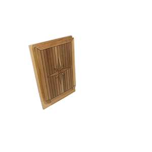 Table pliante portable en teck pour balcon, yacht, bateau, camping-car, 380*600/510*750mm, pour cour, cuisine, banquet, hôpital - Product Image 1