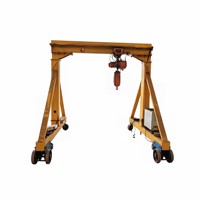 Mini-grue portative à portique très demandée, capacité de levage de 3 à 6 tonnes, hauteur de levage maximale de 10 m, personnalisation possible