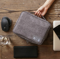 Sac de rangement pour câbles, organisateur numérique étanche, sac de rangement pour câbles USB, chargeurs et prises, sac de rangement pour câbles de voyage BB-19