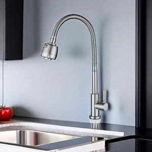 Grifos de Cocina Modernos de Acero Inoxidable, Resistentes y Duraderos, con Salida de Agua Fría, de un Solo Orificio, Extraíbles y Giratorios 360°, Venta al por Mayor de Fábrica - Product Image 2