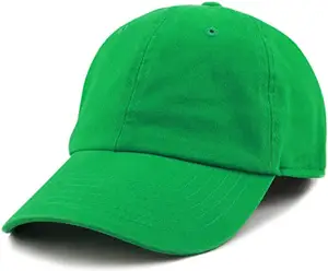 כובע 100% רך מוברש & פיגמנט כותנה לא מובנה מוצק נמוך פרופיל רגיל בייסבול כובע אבא כובעים