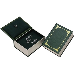 Explosive <b>Book</b> Shaped Jewelry Box Velvet Interior Jewelry Storage and Protection Box Wholesale of Customized Jewelry Boxes - Product Image 1