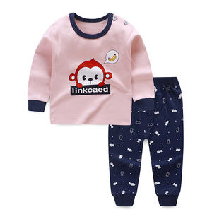 Pyjamas pour enfants en coton à manches longues automne 2019 avec boutons - Product Image 5