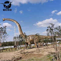 Dinosaure animatronique réaliste à tête mobile, son de rugissement, structure en acier, éponge haute densité, décoration de parc à thème extérieur