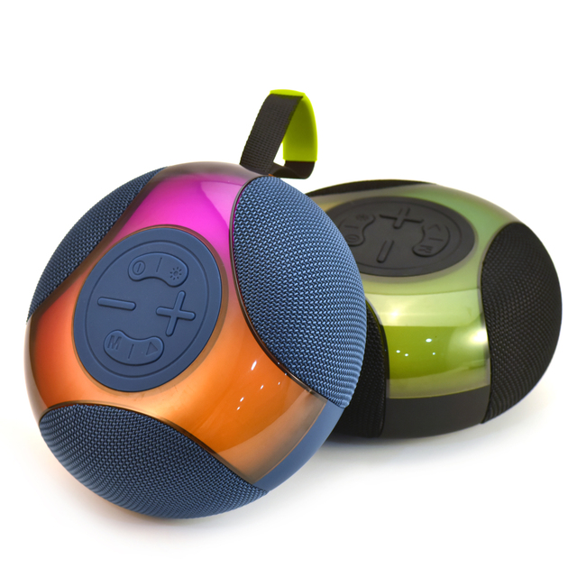 Light Waterproof Round Bluetooth Speaker Portable Mini Active Wireless Speaker Super Bass HIFI Music Stereo RGB