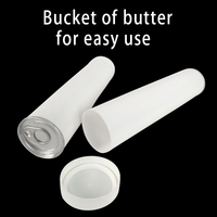 High Quality and Profession 400g Lithium Ep2 Epoxy Hdpe Small  Double Empty Transparent Round clear Design Plastic Grease Tube