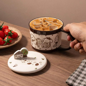 Vente en gros de tasses à café en céramique de haute qualité, <span class=keywords><strong>tasse</strong></span> à café en <span class=keywords><strong>porcelaine</strong></span> unique avec soucoupe et cuillère, ensemble pour cadeau - Product Image 1