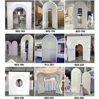 Ensemble de toile de fond en PVC blanc personnalisé lisse, décoration de mariage, décoration de scène en acrylique, arche de mariage pour les événements de fête