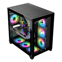 Nouvel arrivage de boîtier d'ordinateur ATX/MATX boîtier de jeu PC armoire transparente châssis de serveur CPU GPU pour ordinateur de bureau avec verre trempé