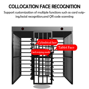 Đơn hoặc đôi đầy đủ chiều cao swing rào cản <span class=keywords><strong>turnstile</strong></span> cổng với ánh sáng LED Nhận dạng khuôn mặt kiểm soát truy cập chống leo lên tính năng - Product Image 2