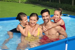 <span class=keywords><strong>Piscine</strong></span> hors sol pour enfants <span class=keywords><strong>Bestway</strong></span> 56405 4,00 m x 2,11 m x 81 cm, structure métallique, <span class=keywords><strong>acier</strong></span> et PVC, pour enfants - Product Image 4