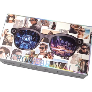 Lunettes Intelligentes MICROWEAR WAi3 avec Reconnaissance Visuelle IA, Appel Vidéo 1080P, Commande Vocale, Chargement Type-C, Monture en Plastique et Titane - Product Image 1