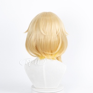 Perruque de Cosplay ND Aglaea Honkai Star Rail Marron Clair, Fibre Haute Température, Réglable, Longue, Résistante à la Chaleur, 130% de Densité, avec Filet Rose - Product Image 5