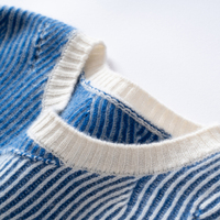 Pull rayé décontracté rétro, pull en cachemire tricoté à manches longues ample pour femmes, automne et hiver
