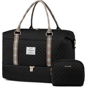 Muestra gratuita, bolso de lona deportivo informal para mujer, bolso de viaje, bolso de fin de semana, bolso de viaje de gran capacidad - Product Image 2
