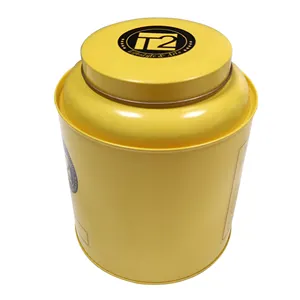 High Quality Food Grade Metal Empty Boxes Tin Can For Tea Gift Packaging big tea tins round can