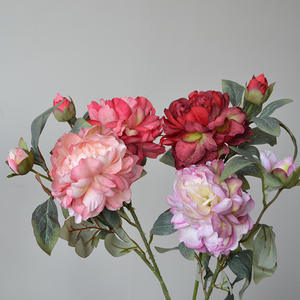 IJ022 Realistic Handmade Silk <b>Artificial</b> <b>Peony</b> Single Stem Wedding Decoration High Quality Large Head Faux <b>Peonies</b> - Product Image 2