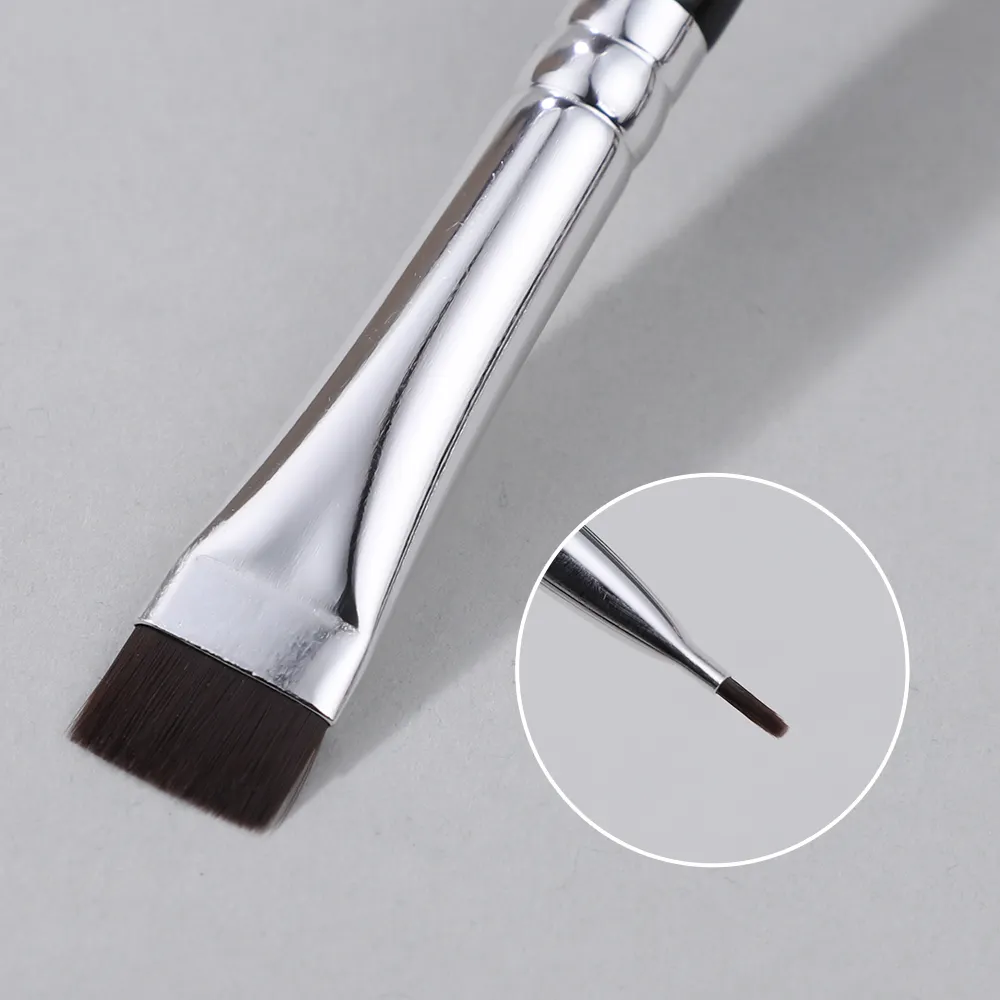 High Quality Makeup Eyebrow Brush Tool Single Flat Head Black Synthetic Hair Eye Brow Brush Under the Eye Tinting Brush